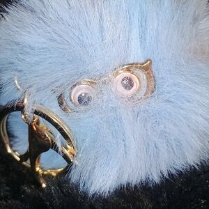 Blue Furry Keychain